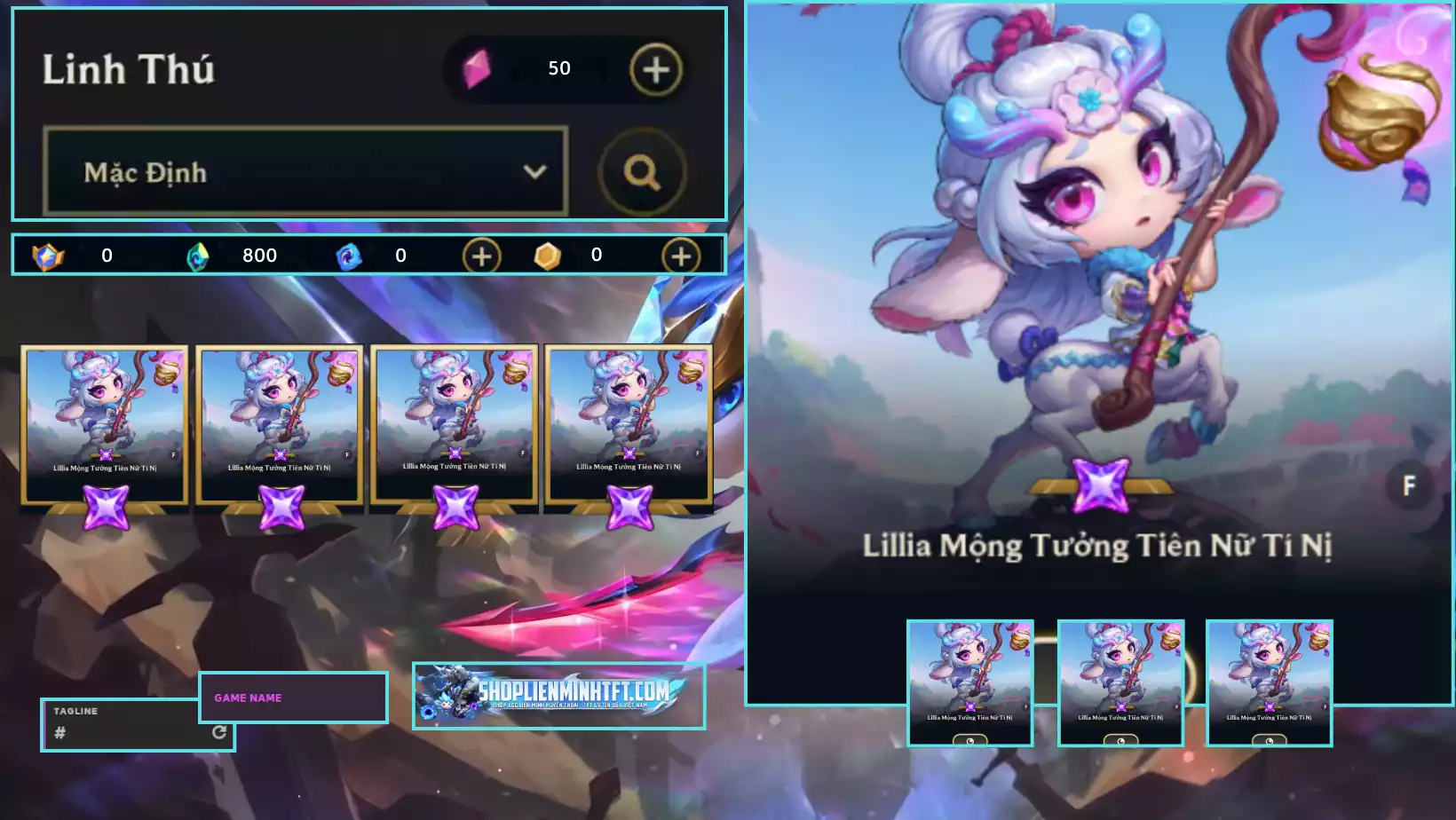 LILLIA MỘNG TƯỞNG TIÊN NỮ TÍ NỊ CLONE